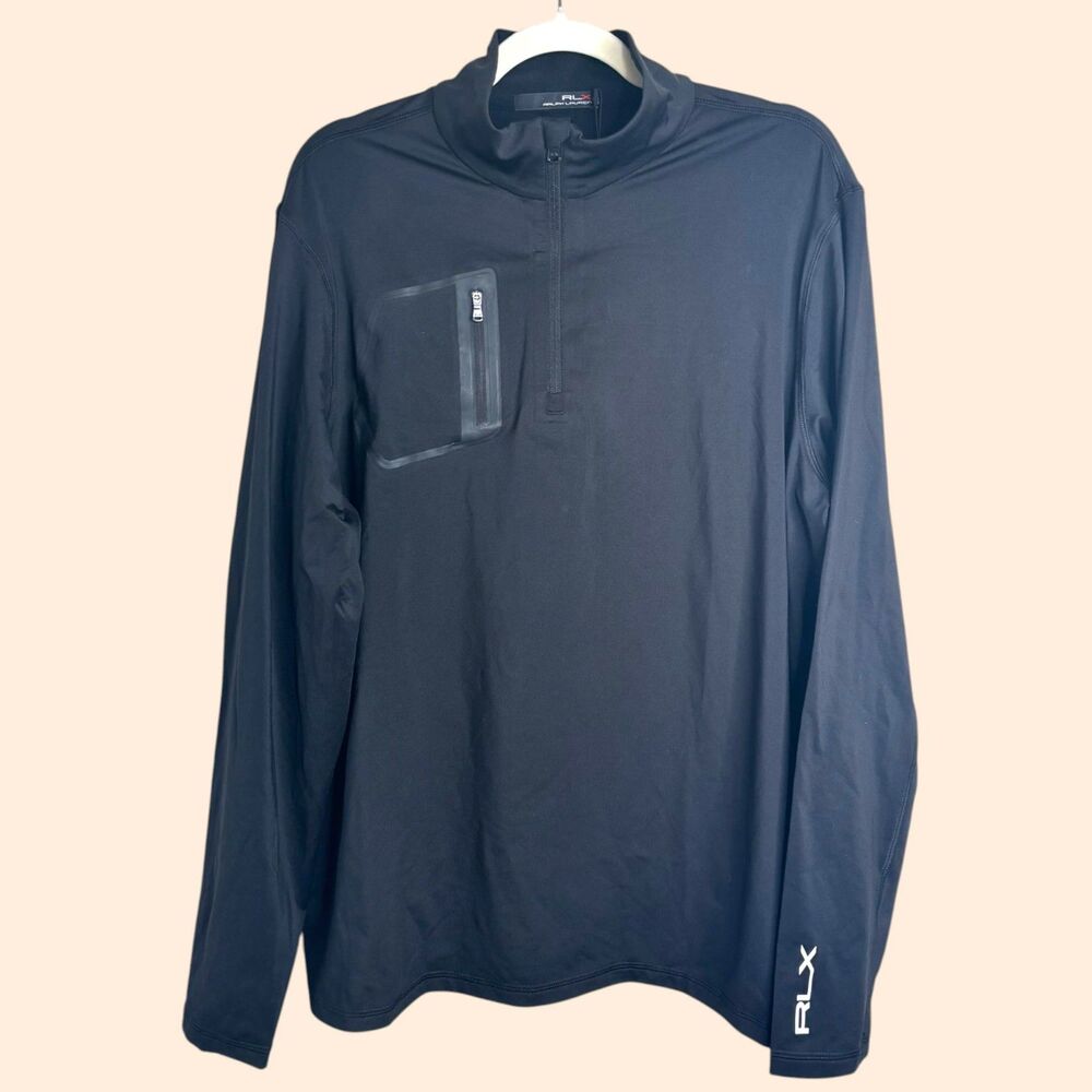Ralph Lauren RLX Black Golf Zip Long Sleeve